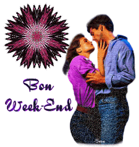 Gif animé bon week-end amoureux